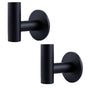 2 Pcs Wall Mount Self Adhesive Bathroom Towel Hooks Holder Cloth Hanger Hook Door Hanger Black V324-2XJWTCLOHOOK-MDBK