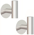 2 Pcs Wall Mount Self Adhesive Bathroom Towel Hooks Holder Cloth Hanger Hook Door Hanger Brushed Nickel V324-2XJWTCLOHOOK-MDBS