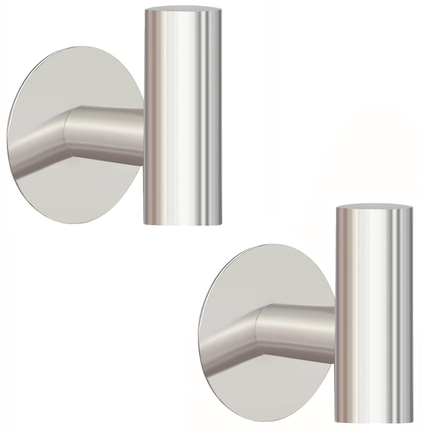 2 Pcs Wall Mount Self Adhesive Bathroom Towel Hooks Holder Cloth Hanger Hook Door Hanger Brushed Nickel V324-2XJWTCLOHOOK-MDBS