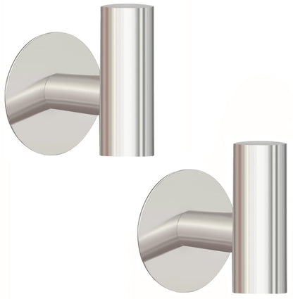 2 Pcs Wall Mount Self Adhesive Bathroom Towel Hooks Holder Cloth Hanger Hook Door Hanger Brushed Nickel V324-2XJWTCLOHOOK-MDBS