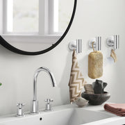2 Pcs Wall Mount Self Adhesive Bathroom Towel Hooks Holder Cloth Hanger Hook Door Hanger Brushed Nickel V324-2XJWTCLOHOOK-MDBS