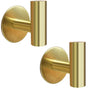 2 Pcs Wall Mount Self Adhesive Bathroom Towel Hooks Holder Cloth Hanger Hook Door Hanger Gold V324-2XJWTCLOHOOK-MDGD