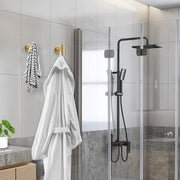 2 Pcs Wall Mount Self Adhesive Bathroom Towel Hooks Holder Cloth Hanger Hook Door Hanger Gold V324-2XJWTCLOHOOK-MDGD