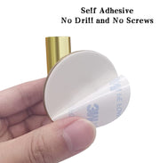 2 Pcs Wall Mount Self Adhesive Bathroom Towel Hooks Holder Cloth Hanger Hook Door Hanger Gold V324-2XJWTCLOHOOK-MDGD