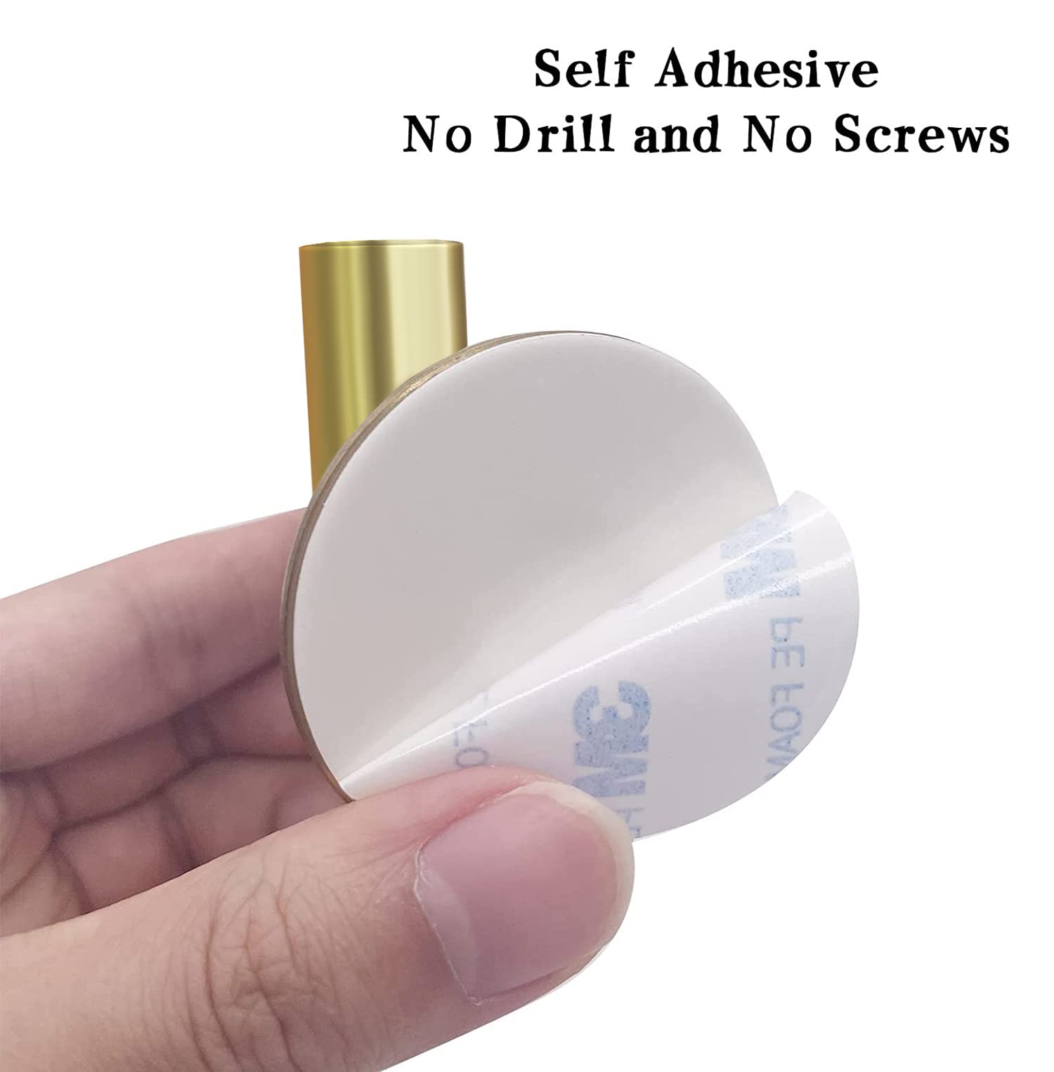 2 Pcs Wall Mount Self Adhesive Bathroom Towel Hooks Holder Cloth Hanger Hook Door Hanger Gold V324-2XJWTCLOHOOK-MDGD
