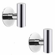 2 Pcs Wall Mount Self Adhesive Bathroom Towel Hooks Holder Cloth Hanger Hook Door Hanger Poliched Chrome V324-2XJWTCLOHOOK-MDSI