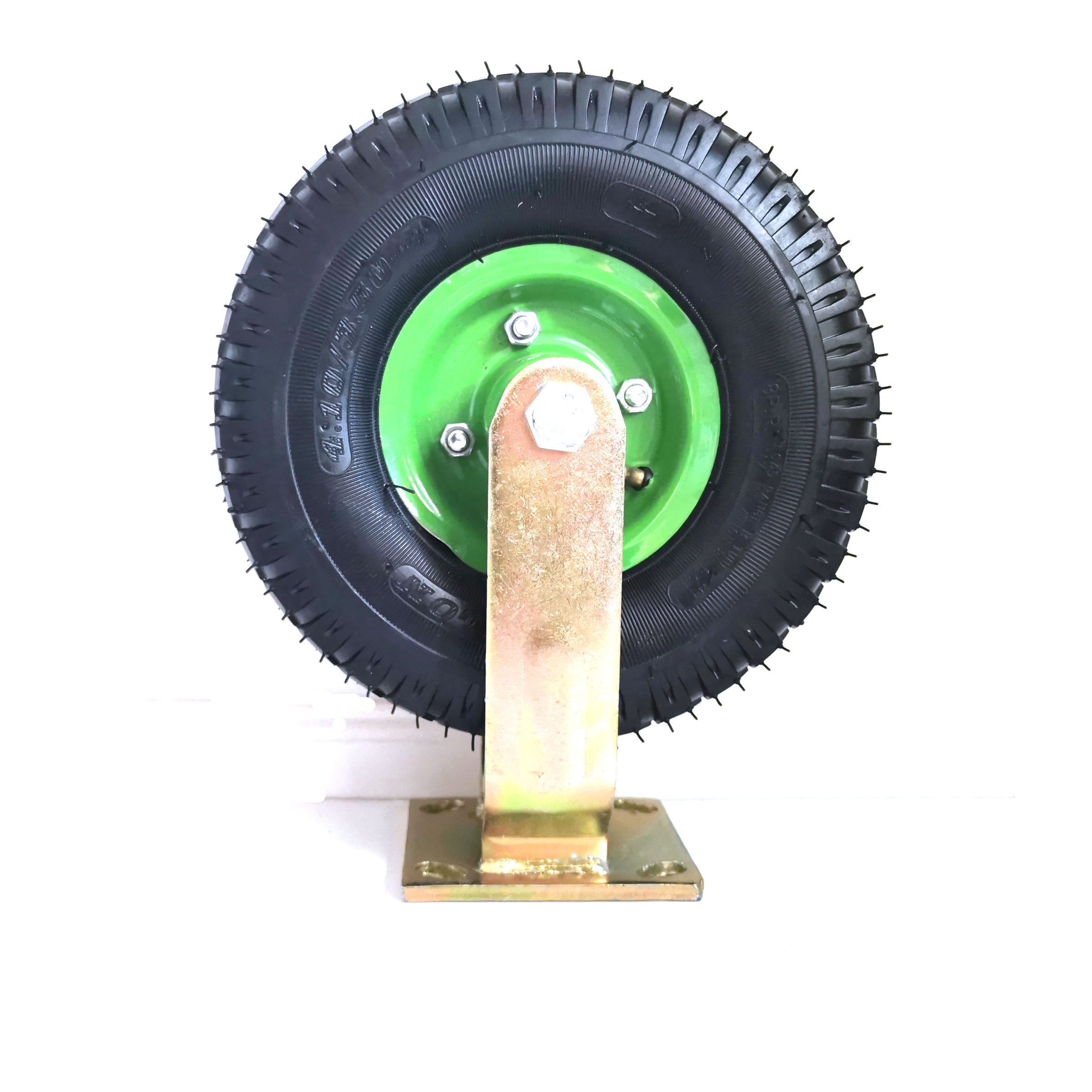 10Inch Fixed Castor Caster Pneumatic Tyres Tyre Wheel Trolley Cart Wheelbarrow V324-350-FR