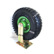 10Inch Fixed Castor Caster Pneumatic Tyres Tyre Wheel Trolley Cart Wheelbarrow V324-350-FR