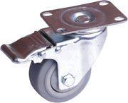 3 inch Heavy Duty Caster Wheels Swivel with Brake Locking Casters Castor Wheels Cart Furniture Workbench V324-3IN-GREY-WHEEL-BK