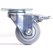 3 inch Heavy Duty Caster Wheels Swivel with Brake Locking Casters Castor Wheels Cart Furniture Workbench V324-3IN-GREY-WHEEL-BK