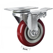 4 inch Heavy Duty Casters Lockable Caster Wheel Swivel Casters Castor with Brakes for Furniture and Workbench V324-4IN-WR-WHEEL-BK