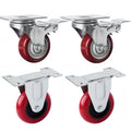 4x 4 inch Heavy Duty 2x Fixed + 2x Swivel Casters Load 520kg Lockable Castor Caster Wheels Swivel Casters V324-4X-4IN-WR-WHEEL