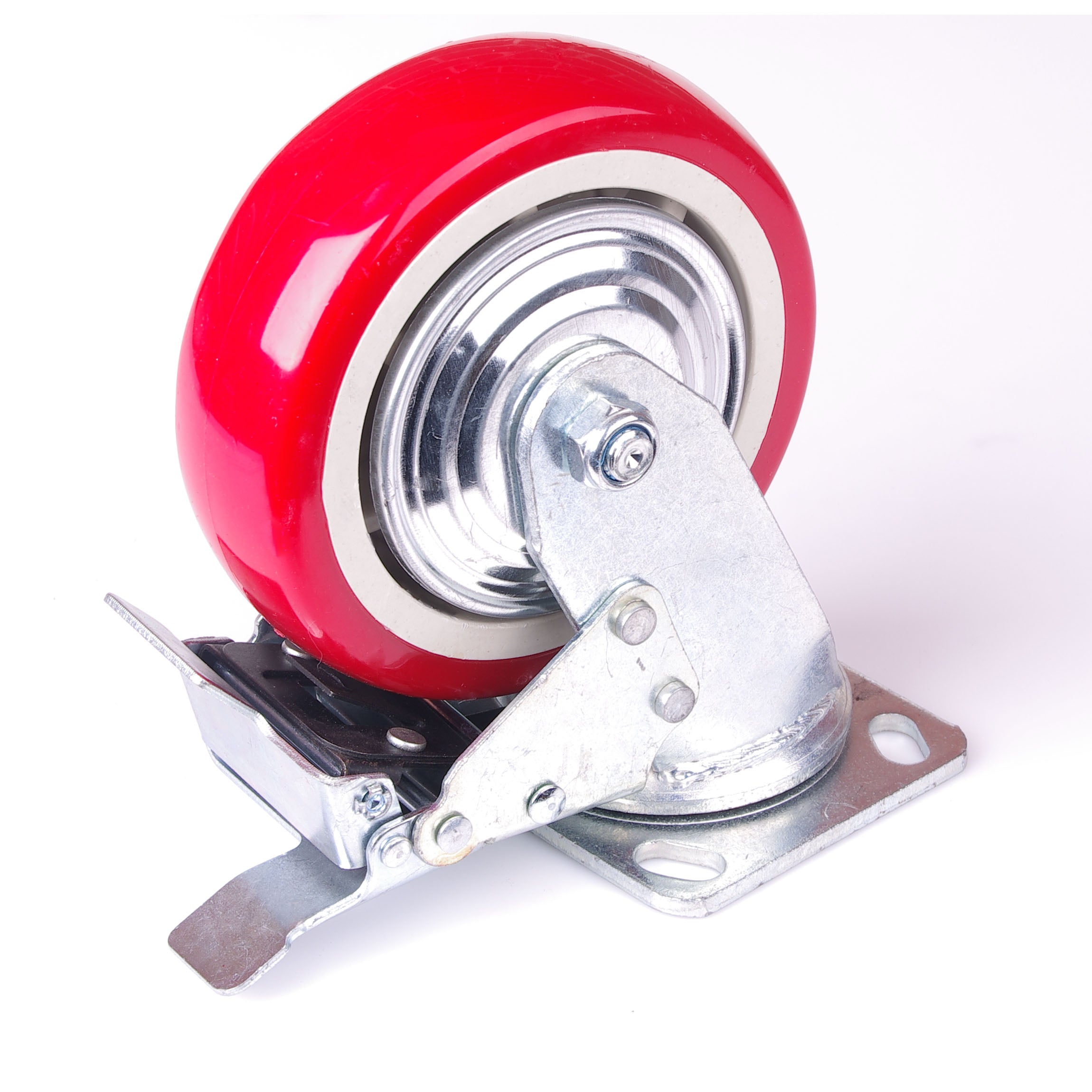 4x 6 inch Industrial Swivel Brake Locking Caster Castor Wheels Casters 2x swivel 2x fixed for Cart Furniture V324-4X-6IN-HP-WHEEL