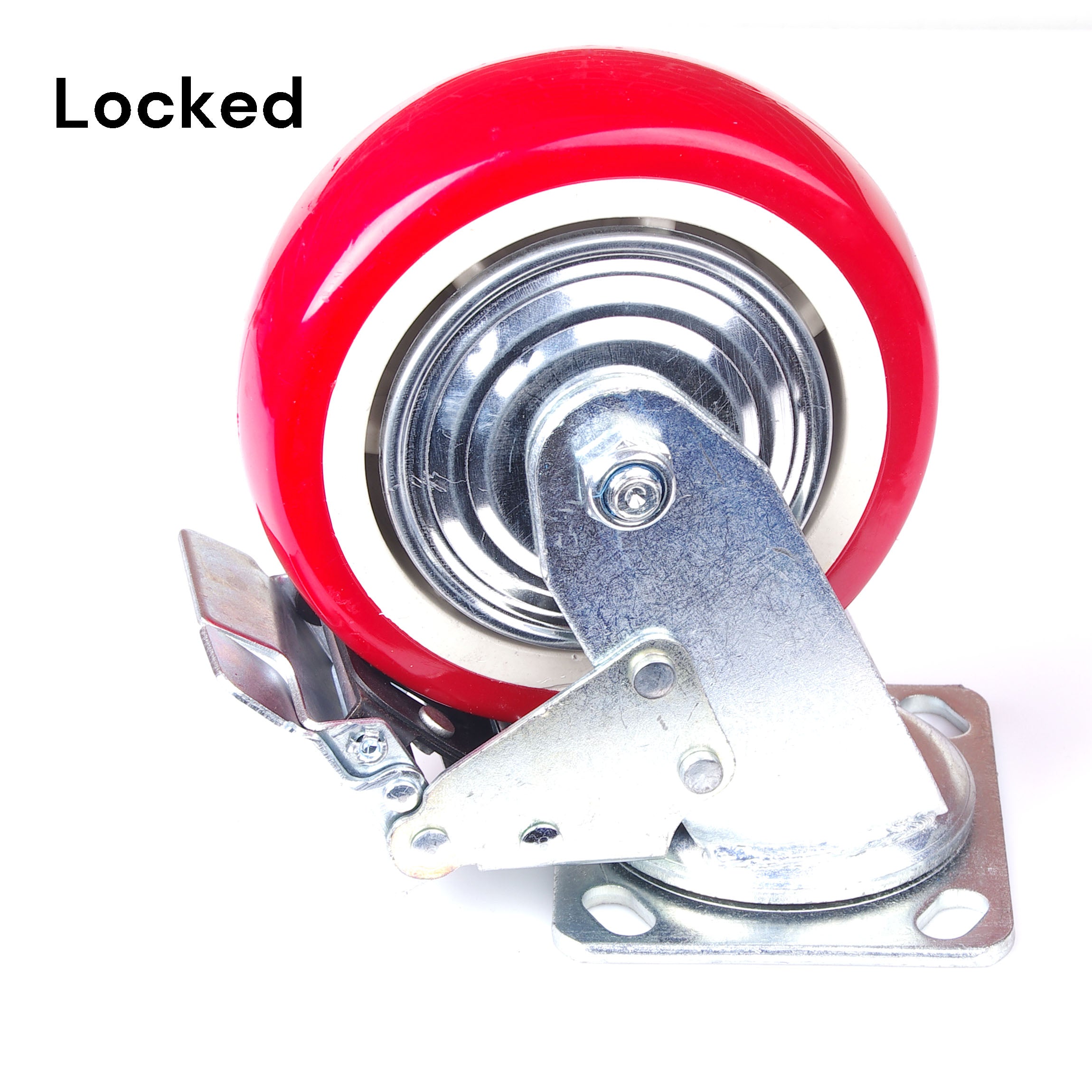 4x 6 inch Industrial Swivel Brake Locking Caster Castor Wheels Casters 2x swivel 2x fixed for Cart Furniture V324-4X-6IN-HP-WHEEL