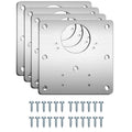 4 Pcs Kitchen Cupboard Door Cabinet Hinges Repair Plate Brackets Kit Fixing Screws V324-4X-HINGEPLATE