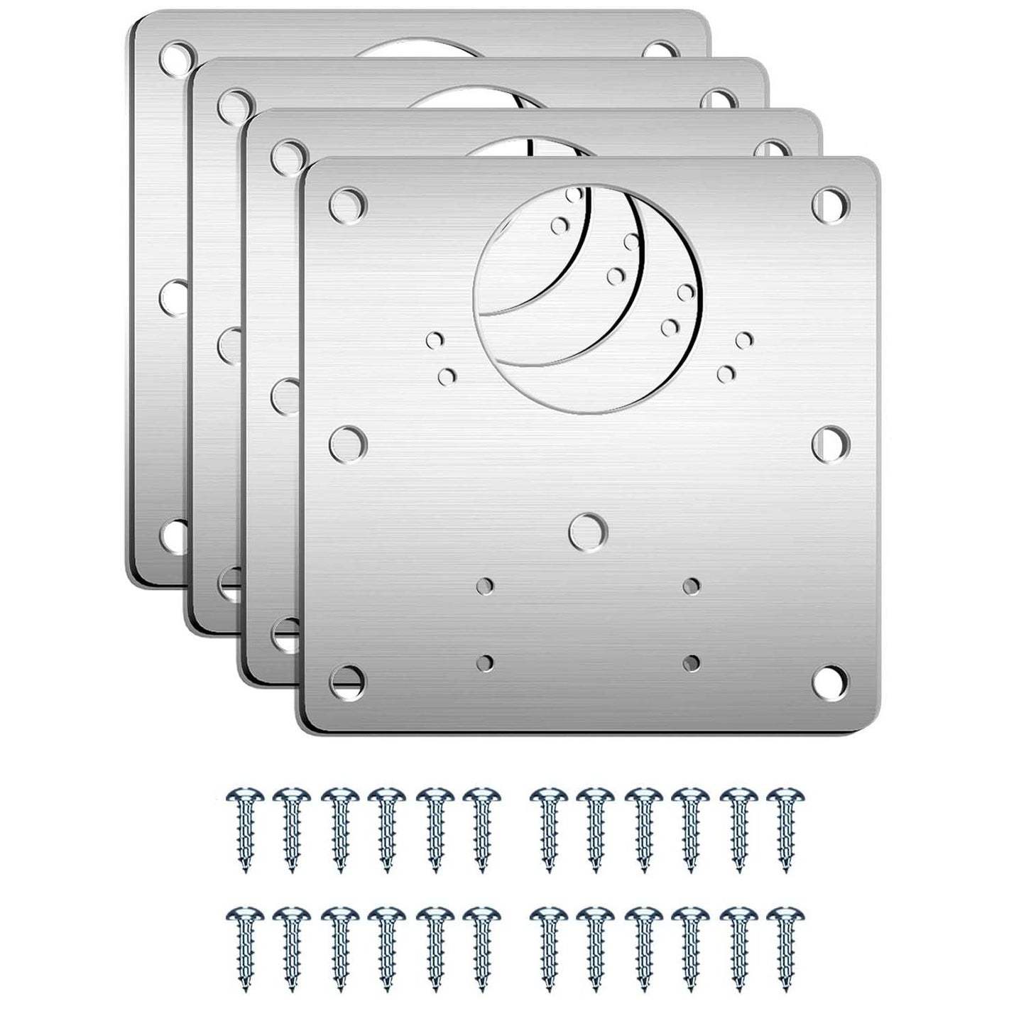 4 Pcs Kitchen Cupboard Door Cabinet Hinges Repair Plate Brackets Kit Fixing Screws V324-4X-HINGEPLATE