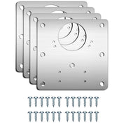 4 Pcs Kitchen Cupboard Door Cabinet Hinges Repair Plate Brackets Kit Fixing Screws V324-4X-HINGEPLATE