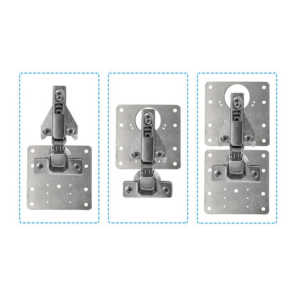 4 Pcs Kitchen Cupboard Door Cabinet Hinges Repair Plate Brackets Kit Fixing Screws V324-4X-HINGEPLATE