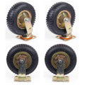 4x 8 Inch Castor Caster 2x swivel 2x fixed Pneumatic Tyres Wheels Trolley Cart Wheelbarrow V324-4X8ININFTYRE