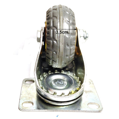 4x 3" Heavy Duty Industrial 2x Swivel Brake + 2x fixed Caster Wheel Wheels Castor 500KG Trolley V324-4XBCW003-3IN