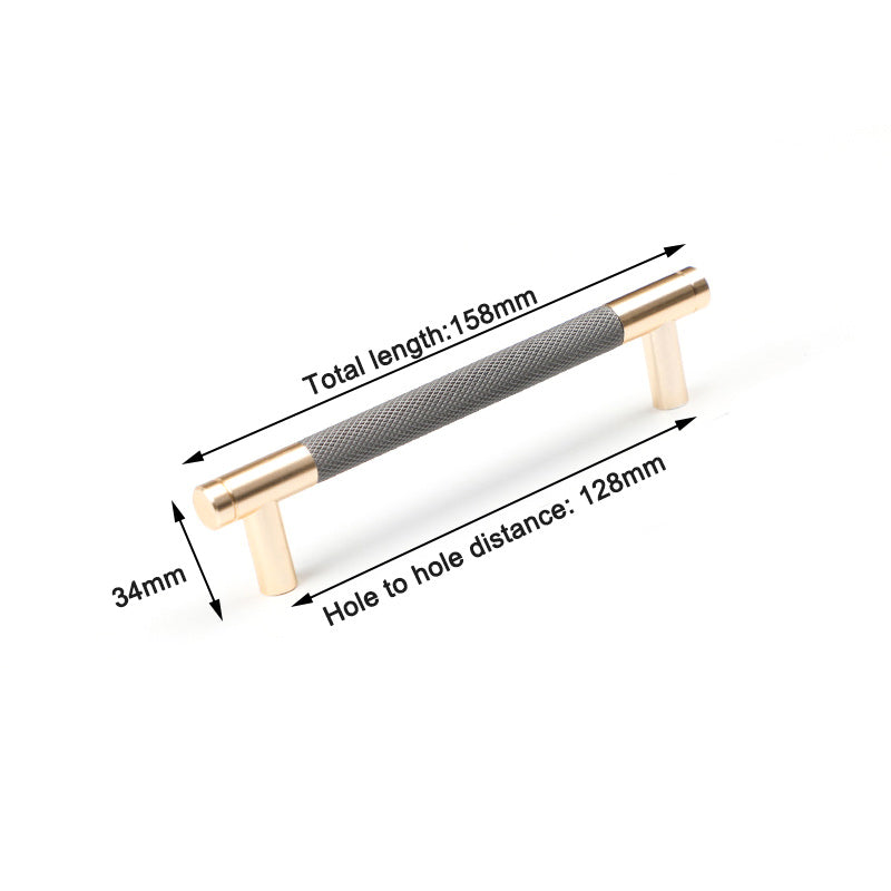 Gold Solid Modern Design Furniture Kitchen Cabinet Handles Drawer Bar Handle Pull 128mm V324-5218-128