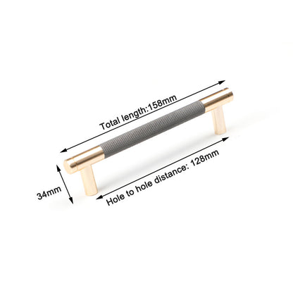 Gold Solid Modern Design Furniture Kitchen Cabinet Handles Drawer Bar Handle Pull 128mm V324-5218-128