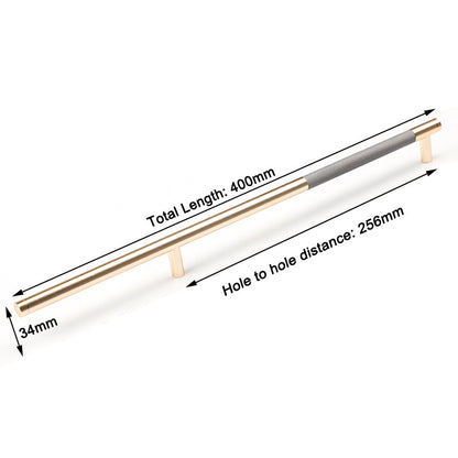 Gold Solid Modern Design Furniture Kitchen Cabinet Handles Drawer Bar Handle Pull 256mm V324-5218-256