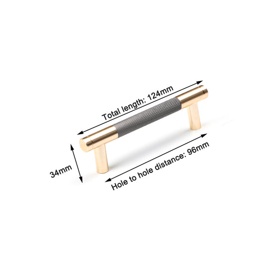 Gold Solid Modern Design Furniture Kitchen Cabinet Handles Drawer Bar Handle Pull 96mm V324-5218-96