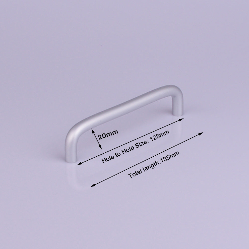 Aluminium Kitchen Cabinet Handles Drawer Bar Handle Pull 128mm V324-5704-128