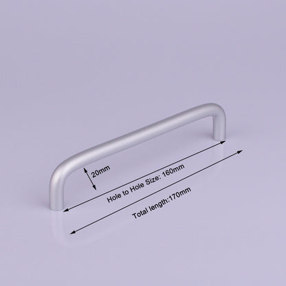 Aluminium Kitchen Cabinet Handles Drawer Bar Handle Pull 160mm V324-5704-160
