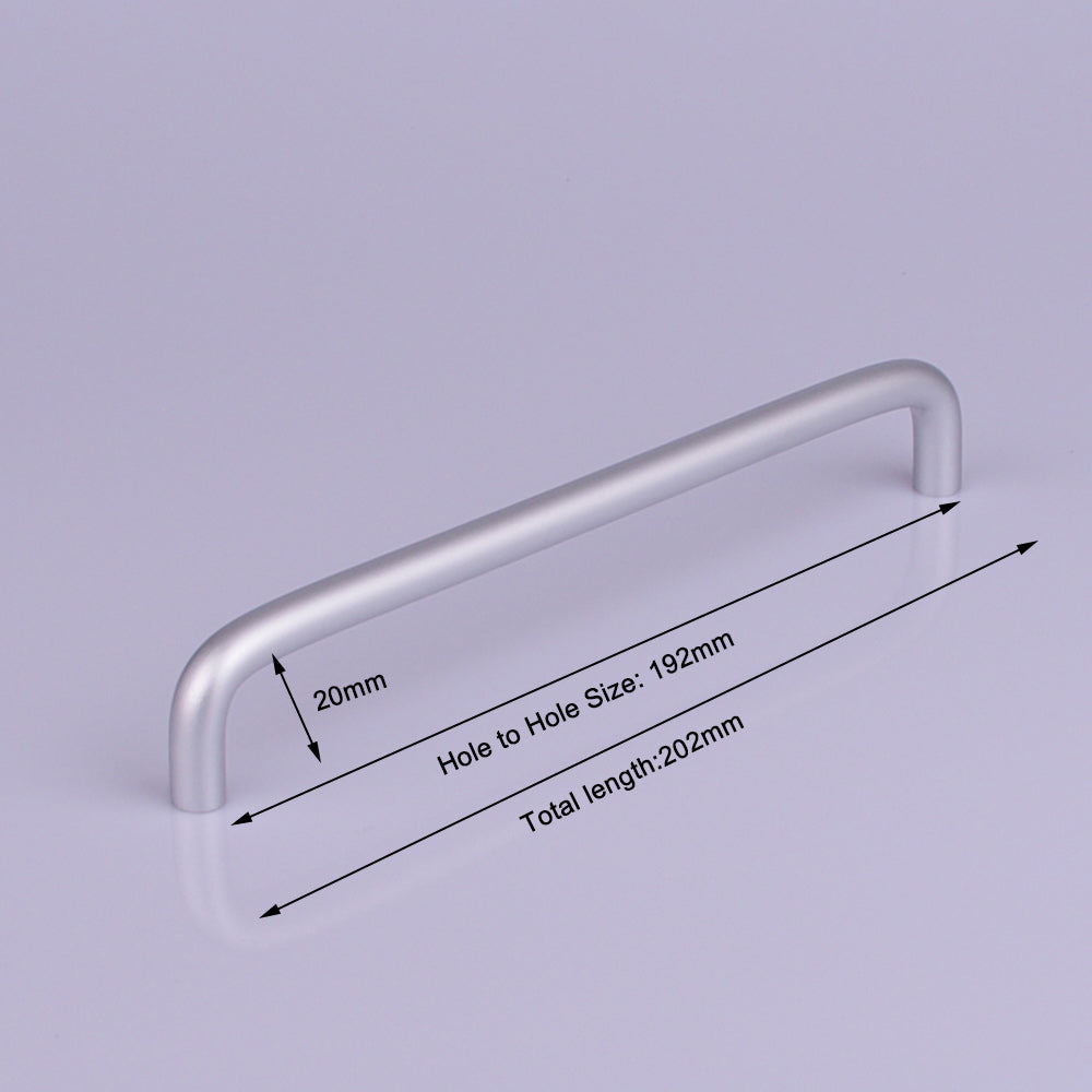 Aluminium Kitchen Cabinet Handles Drawer Bar Handle Pull 192mm V324-5704-192