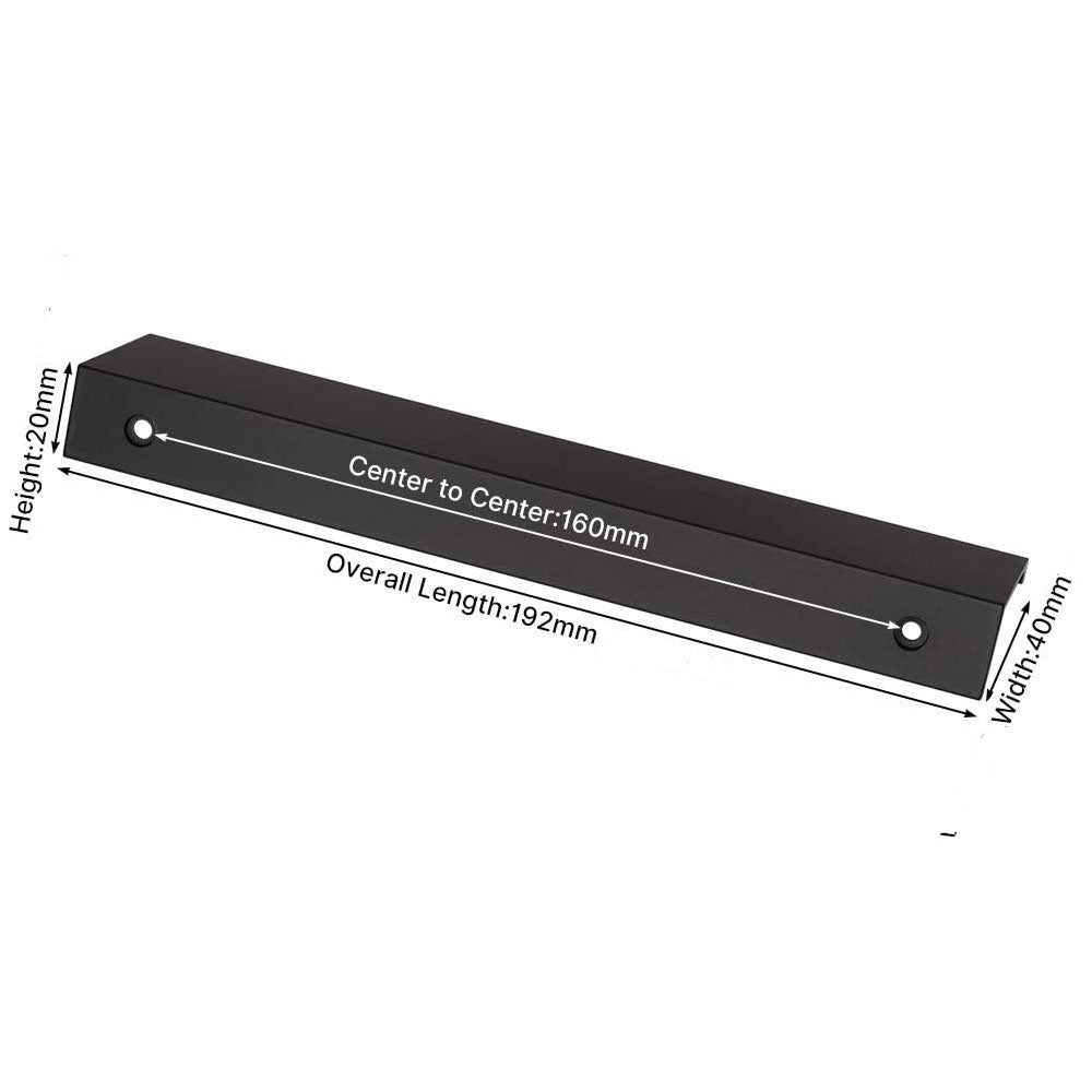 Aluminum Kitchen Cabinet Bar Handles Drawer Handle Pull black hole to hole 160mm V324-5723-BK-160