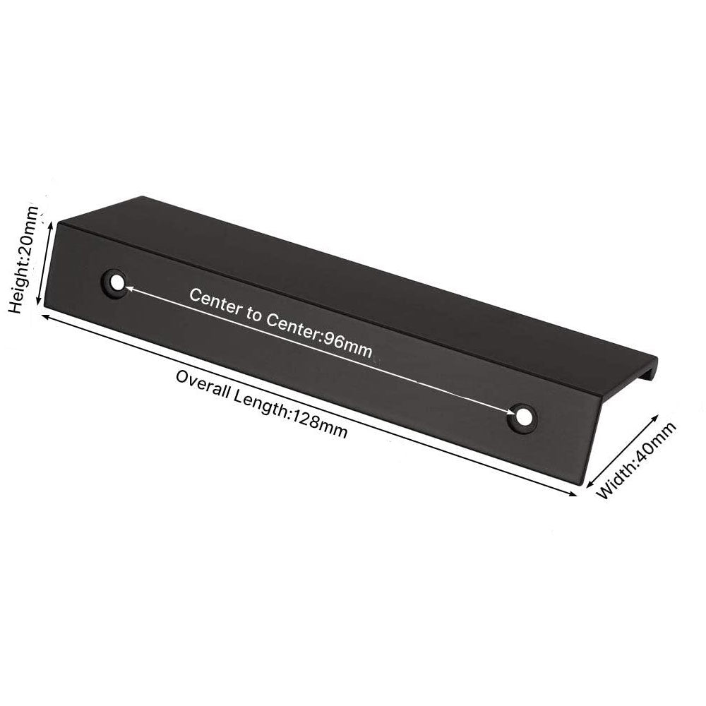 Aluminum Kitchen Cabinet Bar Handles Drawer Handle Pull black hole to hole 96mm V324-5723-BK-96