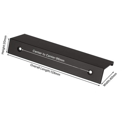 Aluminum Kitchen Cabinet Bar Handles Drawer Handle Pull black hole to hole 96mm V324-5723-BK-96