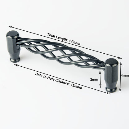 Iron-nickel alloy Kitchen Door Cabinet Drawer Handle Pulls 128mm V324-5805-128