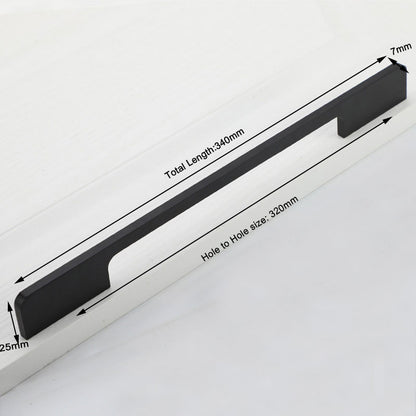 Slim Design Kitchen Cabinet Handles Drawer Bar Handle Pull Black 320MM V324-5808-BK-320