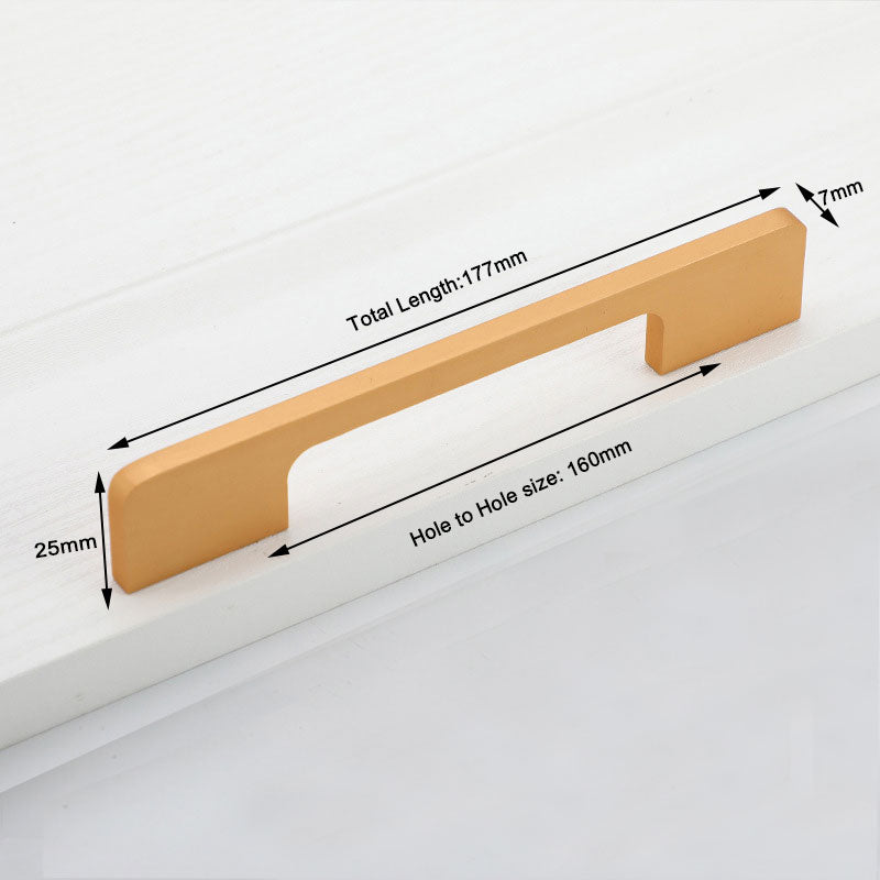 Slim Design Kitchen Cabinet Handles Drawer Bar Handle Pull Gold 160MM V324-5808-GD-160