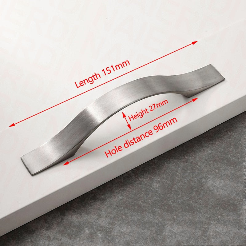 96mm Brushed Silver Furniture Kitchen Bathroom Cabinet Handles Drawer Bar Handle Pull Knob V324-5826-96
