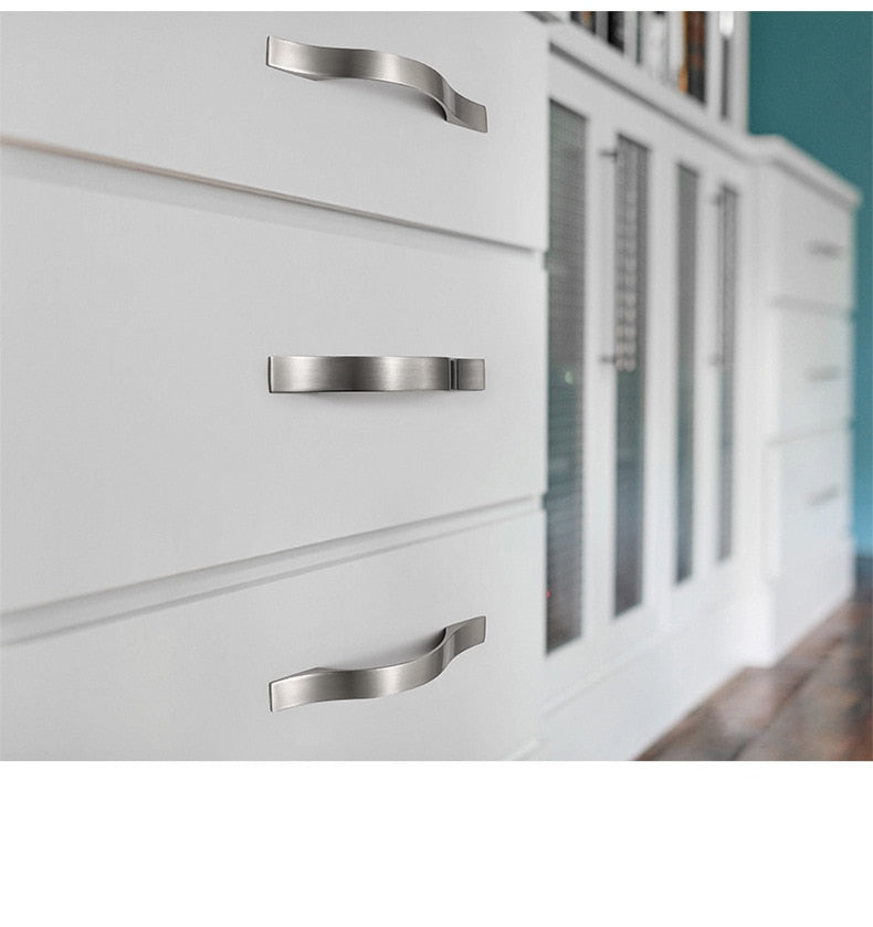 96mm Brushed Silver Furniture Kitchen Bathroom Cabinet Handles Drawer Bar Handle Pull Knob V324-5826-96