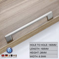 Brushed Nickel Kitchen Door Cabinet Drawer Handle Pulls 160MM V324-5827-160