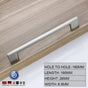 Brushed Nickel Kitchen Door Cabinet Drawer Handle Pulls 160MM V324-5827-160