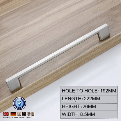 Brushed Nickel Kitchen Door Cabinet Drawer Handle Pulls 192MM V324-5827-192