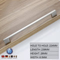 Brushed Nickel Kitchen Door Cabinet Drawer Handle Pulls 224MM V324-5827-224
