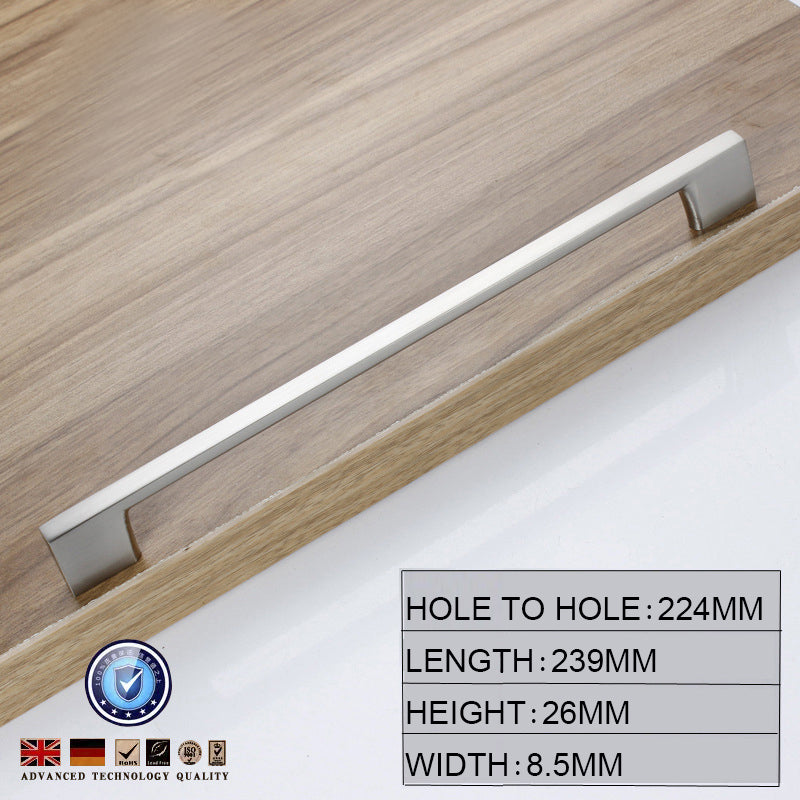Brushed Nickel Kitchen Door Cabinet Drawer Handle Pulls 224MM V324-5827-224