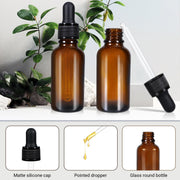 100ml (5 Pack) Amber Glass Dropper Bottle Liquid Essential Oils Bottle Bottles Leakproof Glass Tincture V324-5XOBOTTLE-100ML