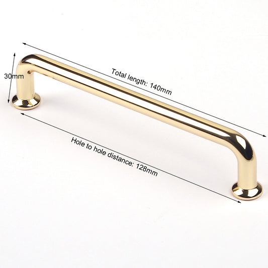 128mm Polished gold Furniture Kitchen Bathroom Cabinet Handles Drawer Bar Handle Pull Knob V324-6060-128