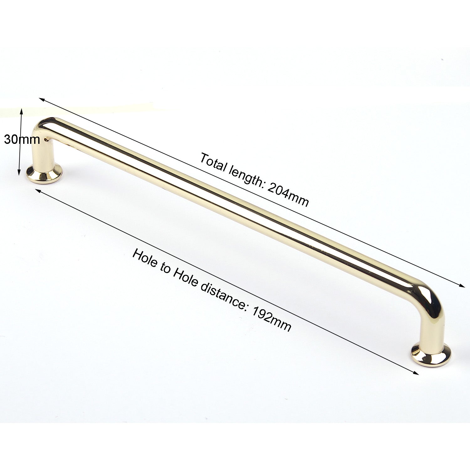192mm Polished gold Furniture Kitchen Bathroom Cabinet Handles Drawer Bar Handle Pull Knob V324-6060-192