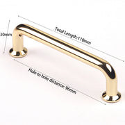 96mm Polished gold Furniture Kitchen Bathroom Cabinet Handles Drawer Bar Handle Pull Knob V324-6060-96