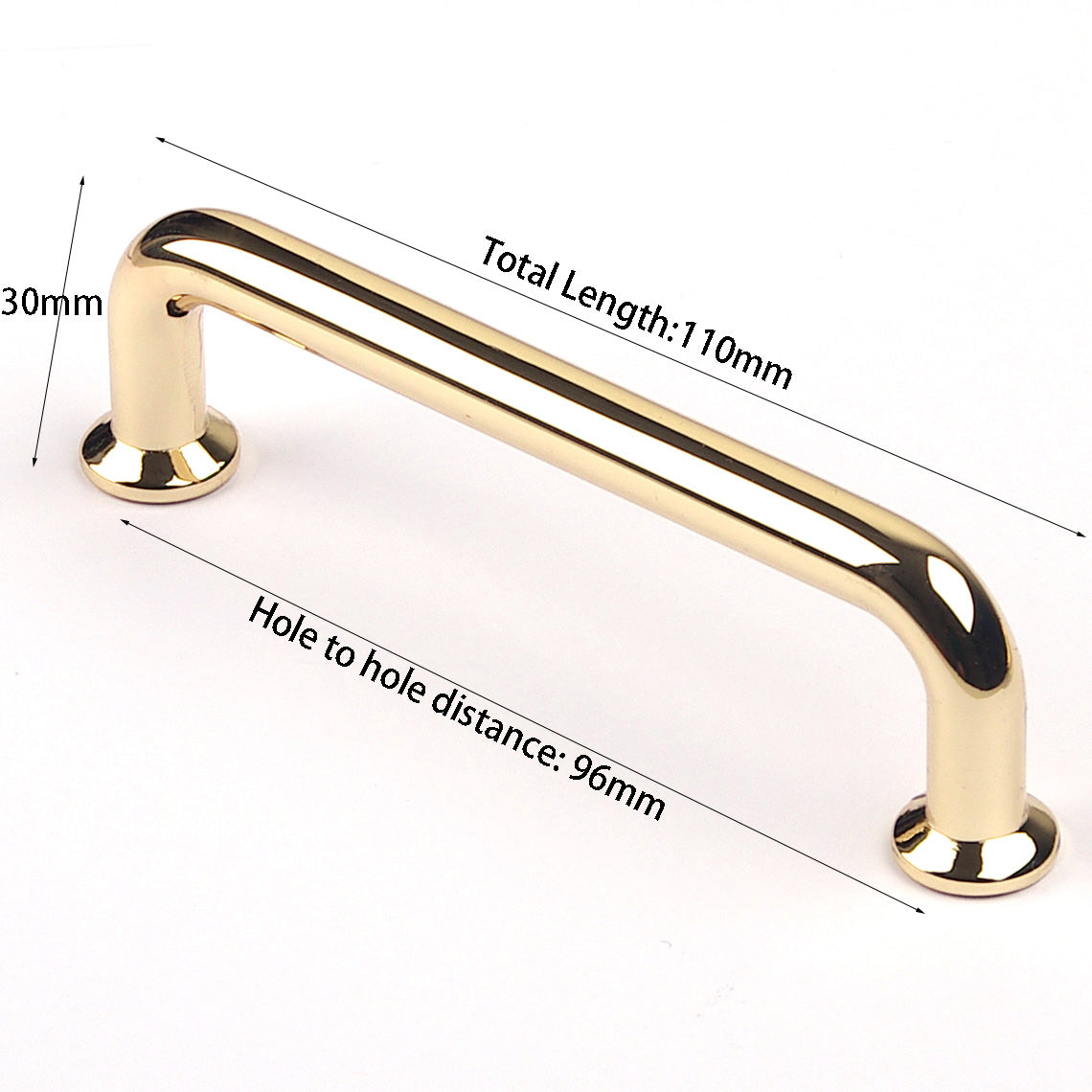 96mm Polished gold Furniture Kitchen Bathroom Cabinet Handles Drawer Bar Handle Pull Knob V324-6060-96