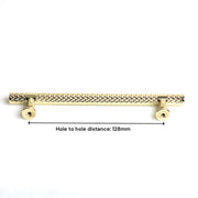 Gold Solid Zinc Kitchen Cabinet Handles Drawer Bar Handle Pull 128mm V324-6151GD-128